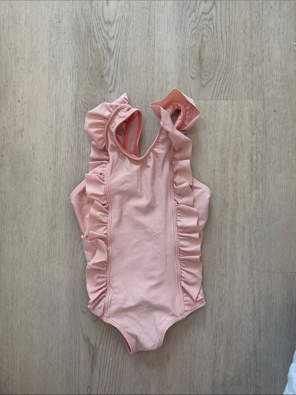 Minnow Girls' Pink peach  Ruffle One-Piece Swimsuit 3T/4t 3 4 3T 4t
